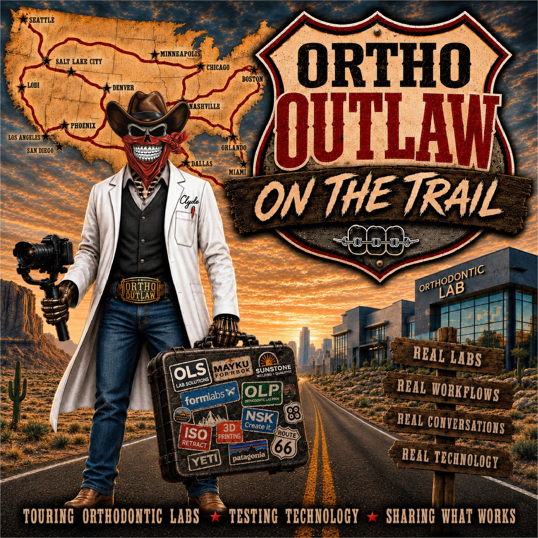 Ortho Outlaw on the Trail travel map